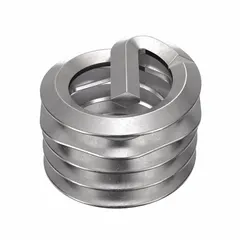 Free-running tanged helical insert for thread repair or reinforcement in metal components. Thread size 5/16"-18, right-hand coarse, plain finish. Supplied in packs of 500. Suitable for automotive, aerospace, and industrial maintenance applications.
