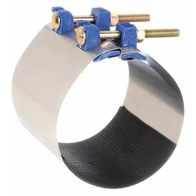 SMITH-BLAIR Repair Clamp: For 4 in Pipe, 6 in Overall Lg, 304 Stainless Steel - Partial-Gasket Repair Clamps for Tube & Pipe