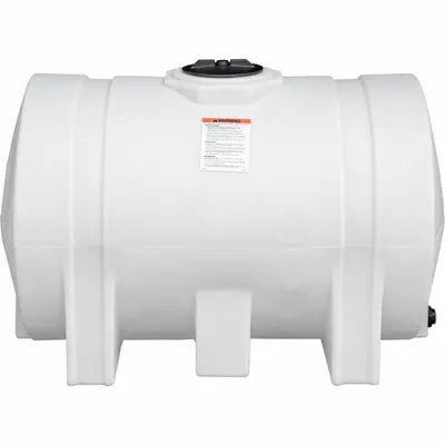 BUYERS PRODUCTS Storage Tank: Single Wall, Horizontal, 550 gal, Open Top, 1/4 in Wall Thick - Horizontal Liquid Storage Tanks