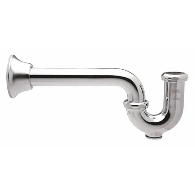 ZURN Trap: Cast Brass, Chrome-Plated, Silver, 1 1/4 in Nominal Pipe Size - P-Traps
