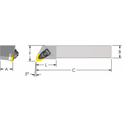 ULTRA-DEX USA Indexable Turning and Profiling Tool Holder: DWLNL 20-4D (MPN 974-000-021) - Indexable Turning & Profiling Toolholders