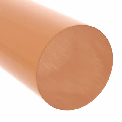 PEI Rod: 1 1/4 in Dia, 12 in Lg, Opaque, Amber, 17,000 psi Tensile Strength - PEI Rods & Discs