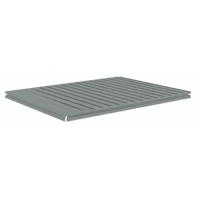 TENNSCO Shelf: 36 in x 36 in, 1,000 lb Load Capacity, Steel, 22 ga Decking, Gray - Ribbed Steel Decking Shelf Kits for Boltless Shelving