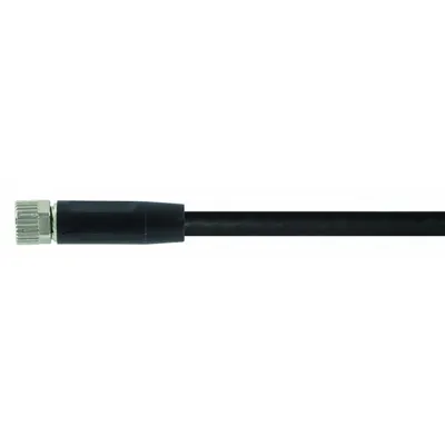 MURRELEKTRONIK Cordset: M8 Female Straight X Bare Wire, 4 Pins, Black, PUR, 15 m Cable Lg - Single-Ended Cordsets with PUR Jacket for Twisting Applications