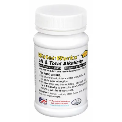 INDUSTRIAL TEST SYSTEMS Test Strips: 0 to 720 ppm Total Alkalinity/6 to 11 pH - Multi-Parameter Water Testing Strips