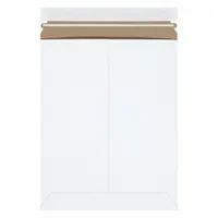 Mailer Envelopes: 9 3/4 in x 12 1/4 in, 9 in x 12 in, 0.02 in Material Thick, White, 100 PK (MPN RM5SS)