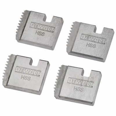 DEWALT Threading Machine Die Head Set: For DEWALT Handheld Heads, 1 1/4 in Pipe - Pipe Dies for Manual & Handheld Power Threaders