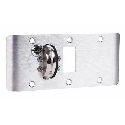 ACCURATE Door Strike Plate: Curved Lip, 7 3/4 in Lg, 4 3/4 in Wd - Double Lipped Strike Plates
