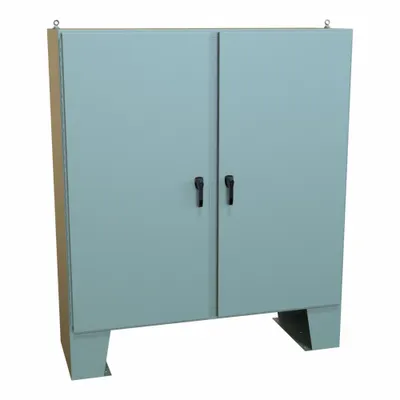 HAMMOND Electrical Enclosure: Steel, 72 in x 72 in x 25 in, NEMA 12/13/3R/4, w/Panel - Steel Washdown Enclosures