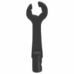 Interchangeable torque wrench head for SAE flare nuts. 6-point design grips soft fittings without rounding. 7/16" drive size. Used in automotive, hydraulic, and industrial maintenance for precise torque application.