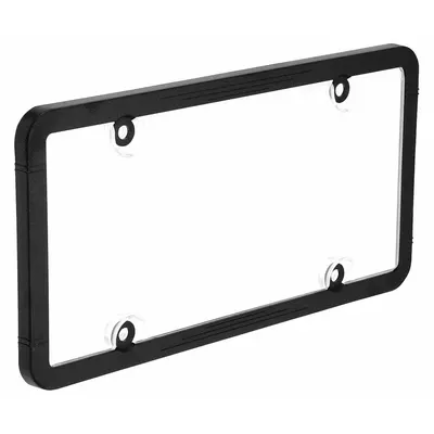 BELL License Plate Cover: Black/Clear, 12 9/16 in Lg, 7 1/4 in Wd - License Plate Covers
