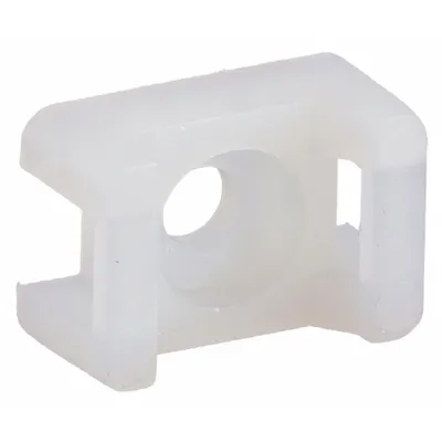 DOLPHIN COMPONENTS CORP Saddle Cable Tie Base: 0.19 in Slot Wd, 0.06 in Slot Ht, Natural - Screw Mount Cable Tie Bases