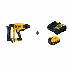 Cordless stapler for combination and fencing applications. Drives 9-gauge staples with leg lengths from 1-1/2 in to 2 in. Includes one battery and one charger.