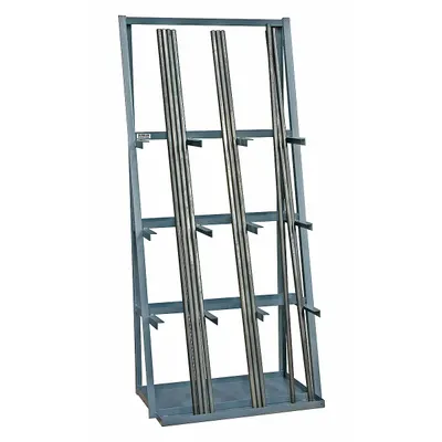 DURHAM MFG Vertical Bar Rack: Standalone, 39 in x 24 in x 84 in, 3 Bays, Gray - Vertical Bar & Pipe Racks