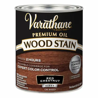 VARATHANE Wood Stain: Wood Stain, Interior, Oil, 1 qt Container Size, Wood, Satin - Wood Stains