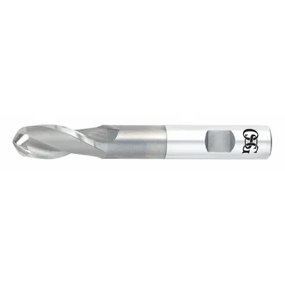 OSG Ball End Mill: Cobalt, 2 Flute, 1" Mill Dia, 2-1/2" LOC, 7-1/4" OAL (MPN 5265100) - Reduced-Neck Cobalt Ball End Mills