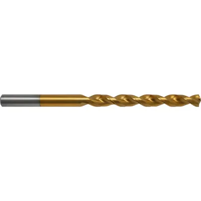 CLEVELAND Taper Length Drill Bit: 13/32", 135° Split Point, TiN-Coated Cobalt - Cobalt Taper-Length Drill Bits for Deep Hole-Drilling