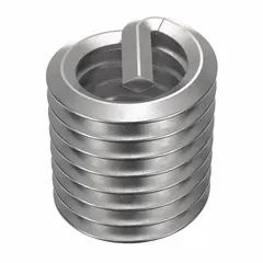 Free-running tanged helical insert for repairing or reinforcing internal threads in metal components. Features 3/8"-16 thread size, right-hand coarse thread, plain finish, and 18-8 material. Supplied in a pack of 100.