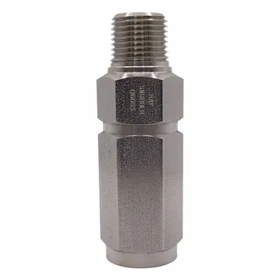 RAY Pressure Gauge Snubber: Stainless Steel, Piston, Stainless Steel NPT - Piston-Type Snubbers for Air, Water & Steam