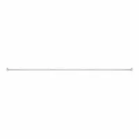WINGITS STRAIGHT SHOWER ROD: 60 in Overall Wd, Stainless Steel, Polished Stainless Steel, Drywall (MPN WOCONSTPS5)