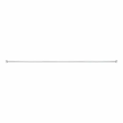 WINGITS STRAIGHT SHOWER ROD: 60 in Overall Wd, Stainless Steel, Polished Stainless Steel - Rods & Mounting Hardware for Shower Curtains
