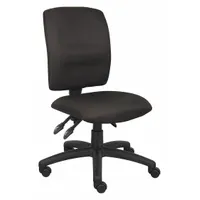 BOSS Office Chair: Black, Fabric Material, 18 1/2 in Back Ht, 19 1/2 in Seat Wd, 17 1/2 in Seat Dp (MPN B3035-BK)
