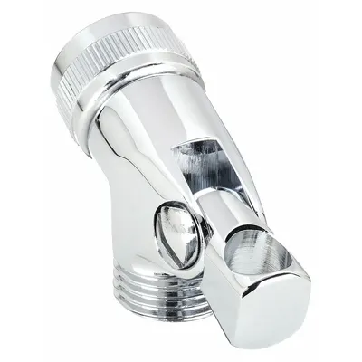 ENCORE Showerhead Adapter with Hoop: Brass, Chrome Finish - Flexible Hose Adapters for Handheld Showerheads