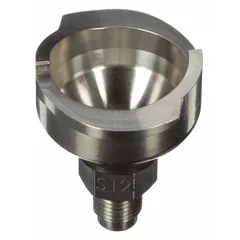 This 3M adapter connects PPS series spray gun cups to spray guns with an M10x1.0 thread. Made of stainless steel, it provides corrosion resistance for consistent fluid delivery in painting applications.