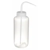 APPROVED VENDOR Wash Bottle: 1 L, No Imprinting, Colorless, Wide, Std Spout Spout, White