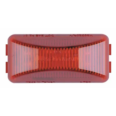 MAXXIMA M20320R LED Rectangular Surface Mount Clearance Light, Red Lens, IP67 - Clearance Lights