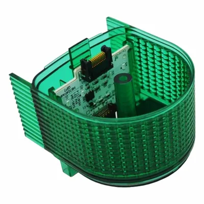 PATLITE Tower Light Module: Steady, 24V DC, Green, 80 3/16 mm Overall Dia - Steady Light Modules
