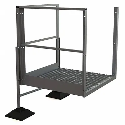 TRI-ARC Turn Platform: 5.2 ft Overall Ht, 500 lb Load Capacity - Rooftop Turn Platforms