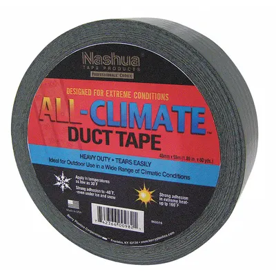 NASHUA All-Climate™ General Purpose Duct Tape, Black, 1 7/8 in x 60 yd, 9 mil