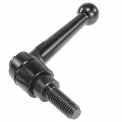 Ball-style adjustable handle with threaded stud for manual clamping, positioning, and adjustment on industrial machinery, jigs, and fixtures. Zinc body with steel thread. Thread size 1/2"-13, length 95 mm.