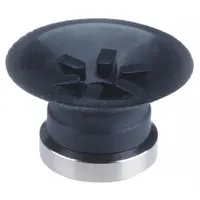SMC Vacuum Pad: Flat with Ribs, w/o Adapter, 20 mm Pad Dia, Food Grade Silicone Rubber, White (MPN ZP20CS)