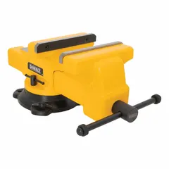 Steel construction covered combination bench and pipe vise with 8 in jaw face width, 8 in maximum jaw opening, and 3 3/4 in throat depth. Suitable for clamping workpieces in bench and pipe applications such as cutting, filing, or threading.