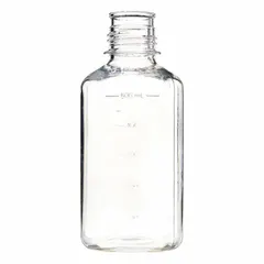 APPROVED VENDOR 138-4213-FLS Polycarbonate Lab Media Bottle, 500 mL, Colorless, Graduated