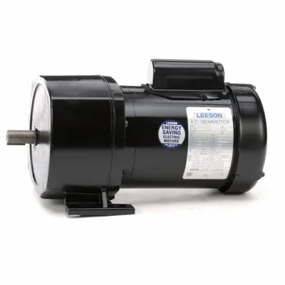 LEESON Gearmotor: Parallel, Single Output Shaft, Capacitor-Start, TEFC, 8 RPM - Parallel Shaft AC Gearmotors