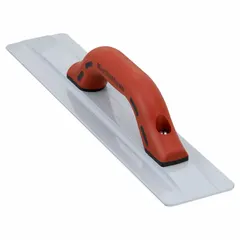Square magnesium blade with beveled edge for smoothing and finishing concrete surfaces. Lightweight, rust-resistant blade with DuraSoft handle for comfortable grip. Used for slab work, sidewalks, and flatwork applications.
