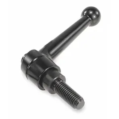 Ball-style adjustable handle with threaded stud, zinc body and stainless steel thread. M6 size, 39 mm length. Used for manual clamping, positioning, and adjustment on machinery and industrial equipment.