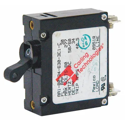 CARLING TECHNOLOGIES AA1-B0-34-630-5D1-C Toggle Style Front - Toggle Style, Front Panel-Mount Miniature Circuit Breakers