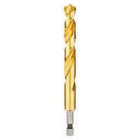 MILWAUKEE Hex Shank Drill Bit: 7/16", 135° Split Point, TiN-Coated HSS, Impact Rated (MPN 48-89-4625)