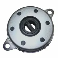 Gearless disk-type rotary damper with two-sided rotation. Steel body. Torque rating of 8.7 N-m. Provides controlled resistance for rotational motion in applications such as lids, doors, and panels