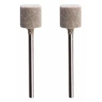 DREMEL Polishing Wheel: Polishing Wheel, Mounted, Cylinder, 1/2 in Head Dia, Silicone Carbide, 2 PK (MPN 520-02)