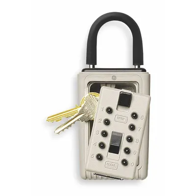 KIDDE Lock Box: Mechanical Combo Lock, 3 Key Capacity, 5 7/8 in Outside Ht - Padlock Lockboxes