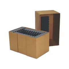 This Fast Pack Shipping Box with Foam is constructed from V3C brown board and meets PPP-F-320, TYPE CF, CLASS WEATHER RESISTANT standards. The foam lining provides cushioning and insulation for temperature-sensitive or fragile items during transport. Suitable for industrial, military, and logistics applications requiring secure, weather-resistant packaging.