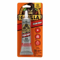 This general-purpose instant adhesive is a clear gel supplied in a 3 fl oz tube. It bonds ceramic and secondary compatible plastics, meeting OSHA standards. Suitable for industrial maintenance, repair, and assembly applications requiring a strong, clear bond.