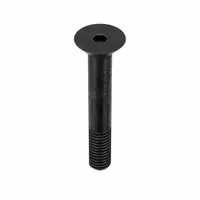Flat head socket cap screw with 3/8"-16 thread, 2 1/4" length, and 7/32" drive size. Made of black oxide alloy steel for corrosion resistance. Right-hand thread, inch system. Supplied in a 50-pack. Used in applications requiring a flush, countersunk surface to prevent snagging
