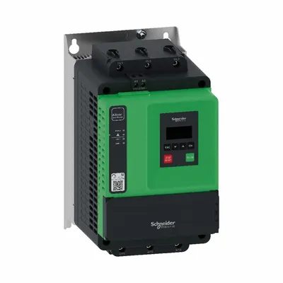 SCHNEIDER Soft Start: 208-600V AC, 62 A Output Current, With Bypass, IP20, 60/50 Hz - Schneider Altistart ATS 430