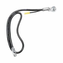 Side terminal battery cable with 4-gauge wire, 45-inch overall length, black insulation, and bolt connection. Rated for 60VDC maximum voltage. Suitable for battery-to-starter or battery-to-ground connections in vehicles and equipment requiring a secure bolt-on terminal.